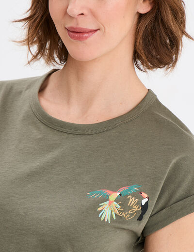 Ensemble pyjama short et t-shirt ecru femme