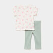 Ensemble 2 pi&egrave;ces legging et t-shirt ecru b&eacute;b&eacute; fille