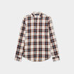 Chemise droite manches retroussées camel homme