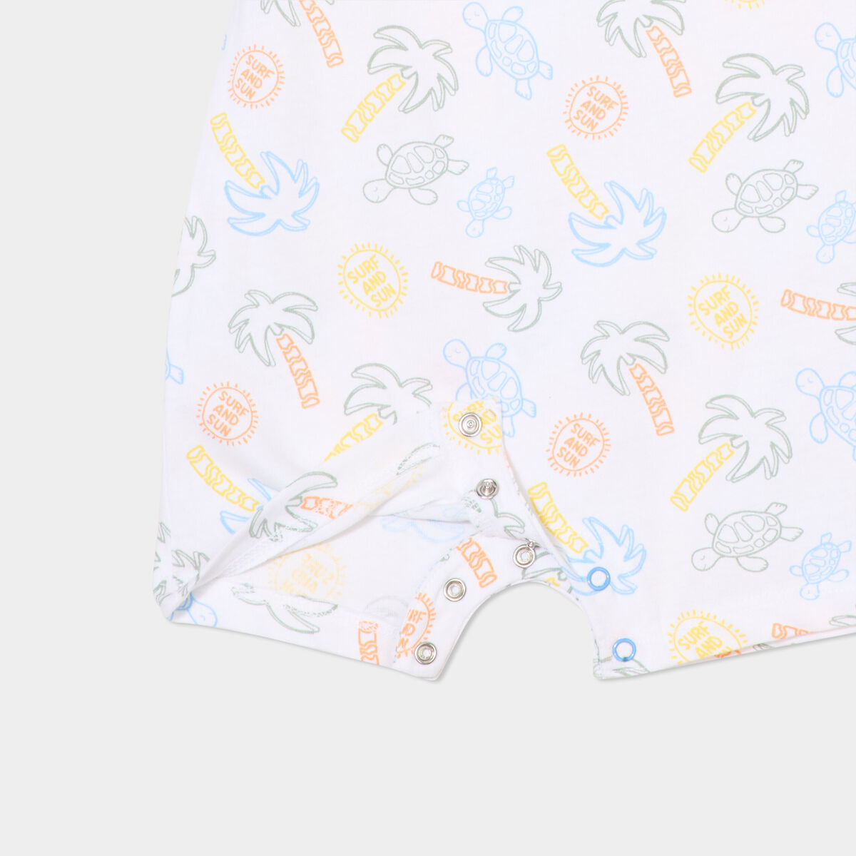 Combishort manches courtes coton blanc b&eacute;b&eacute; gar&ccedil;on
