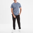 T-shirt manches courtes col rond bleu marine homme