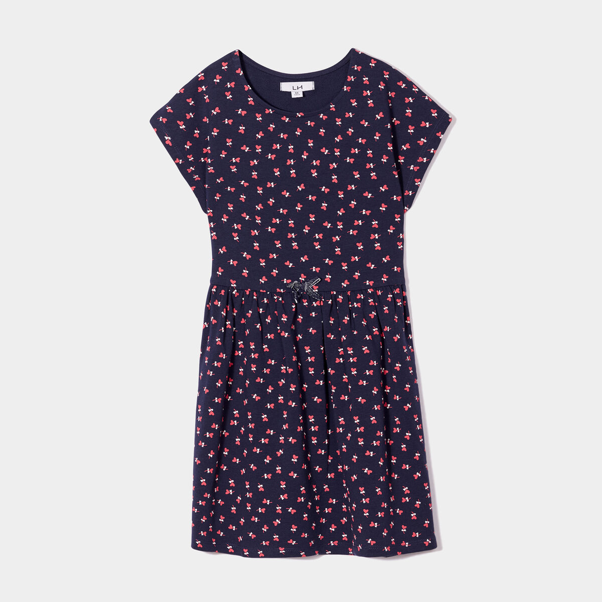 Robe droite sans manches bleu marine fille