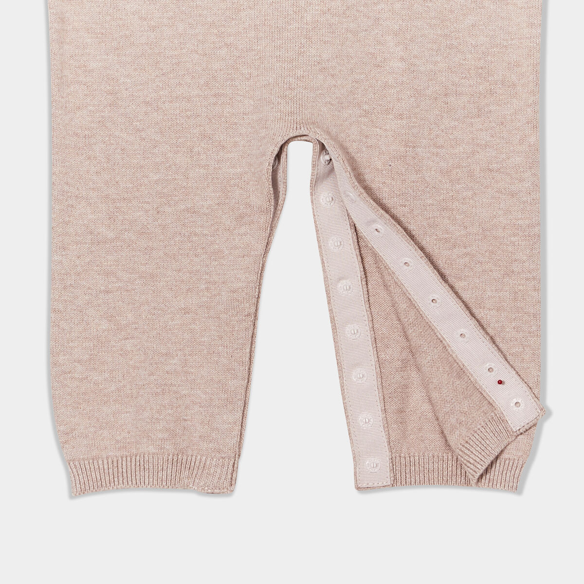 Combinaison tricot coton Kimbaloo taupe b&eacute;b&eacute;