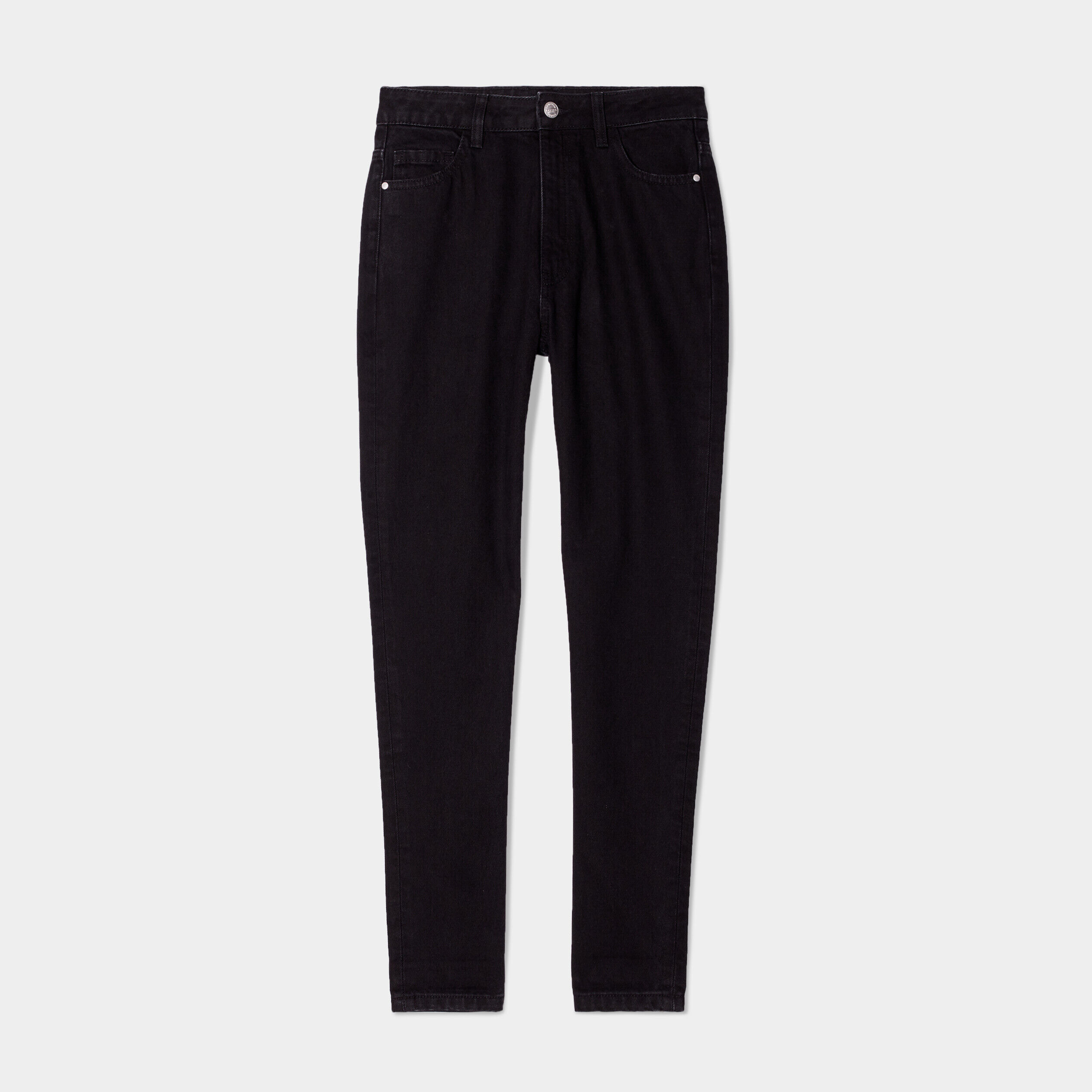 Jean femme pas cher jeans skinny slim taille haute. Noir La Halle