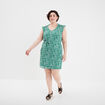 Robe droite sans manches blanc femme grande taille