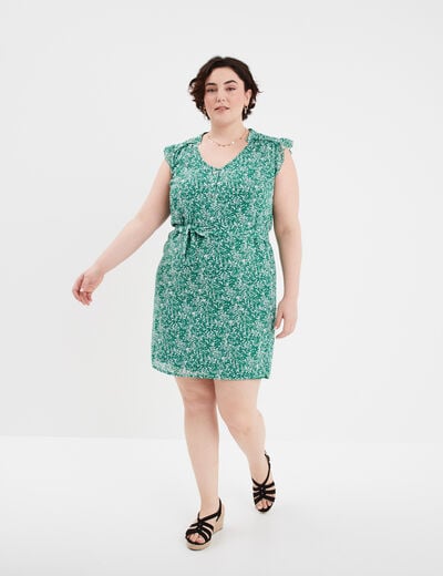 Robe droite sans manches blanc femme grande taille