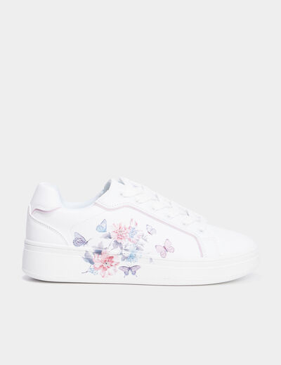 Tennis basses à lacets multicolore femme
