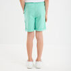 Short cargo regular coton vert turquoise garçon