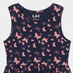 Robe patineuse sans manches coton bleu marine fille