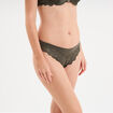Tanga avec dentelle vert kaki femme