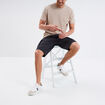 Bermuda cargo droit coton majoritaire gris foncé homme