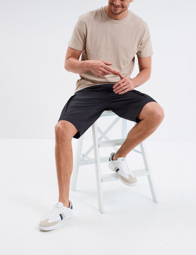 Bermuda cargo droit coton majoritaire gris foncé homme