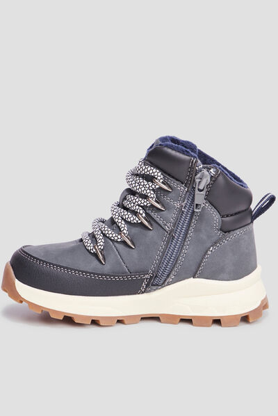 Bottines zippées Trappeur Barato bleu garçon