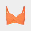 Haut de maillot de bain balconnet orange femme grande taille