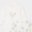 Lot 2 bodies croisés coton ivoire bébé