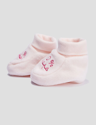Chaussons rose clair bébé fille