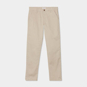 Pantalon chino droit stretch retroussé sable homme