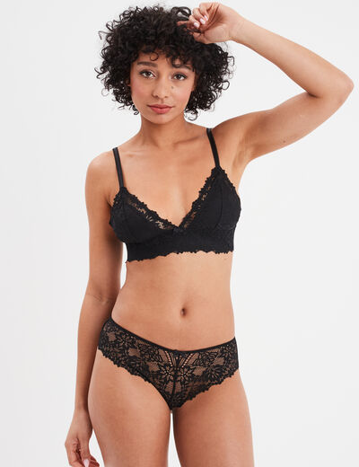Soutien-gorge triangle paddé noir femme