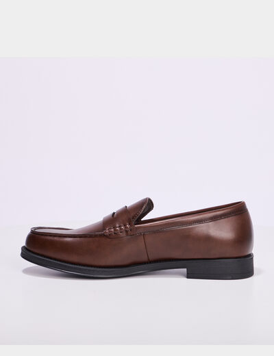 Mocassins à bout rond marron homme