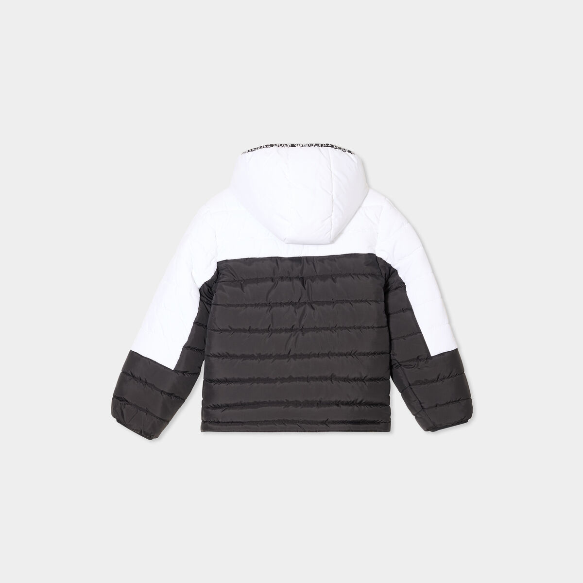 Doudoune zippée à capuche blanc garçon