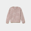 Sweat col rond manches longues taupe fille