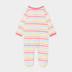 Dors-bien boutonné manches longues coton blanc bébé fille
