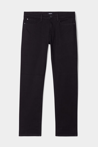 Jeans regular 5 poches denim noir homme