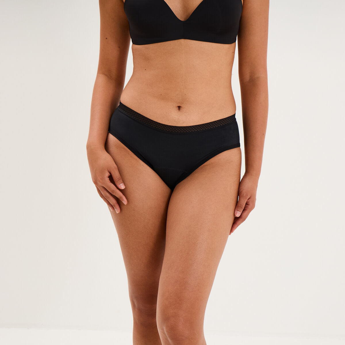 Culotte menstruelle microfibre noir femme