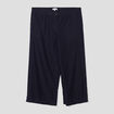 Pantacourt regular en lin majoritaire bleu foncé femme grande taille