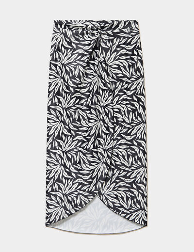 Jupe par&eacute;o de plage noir femme