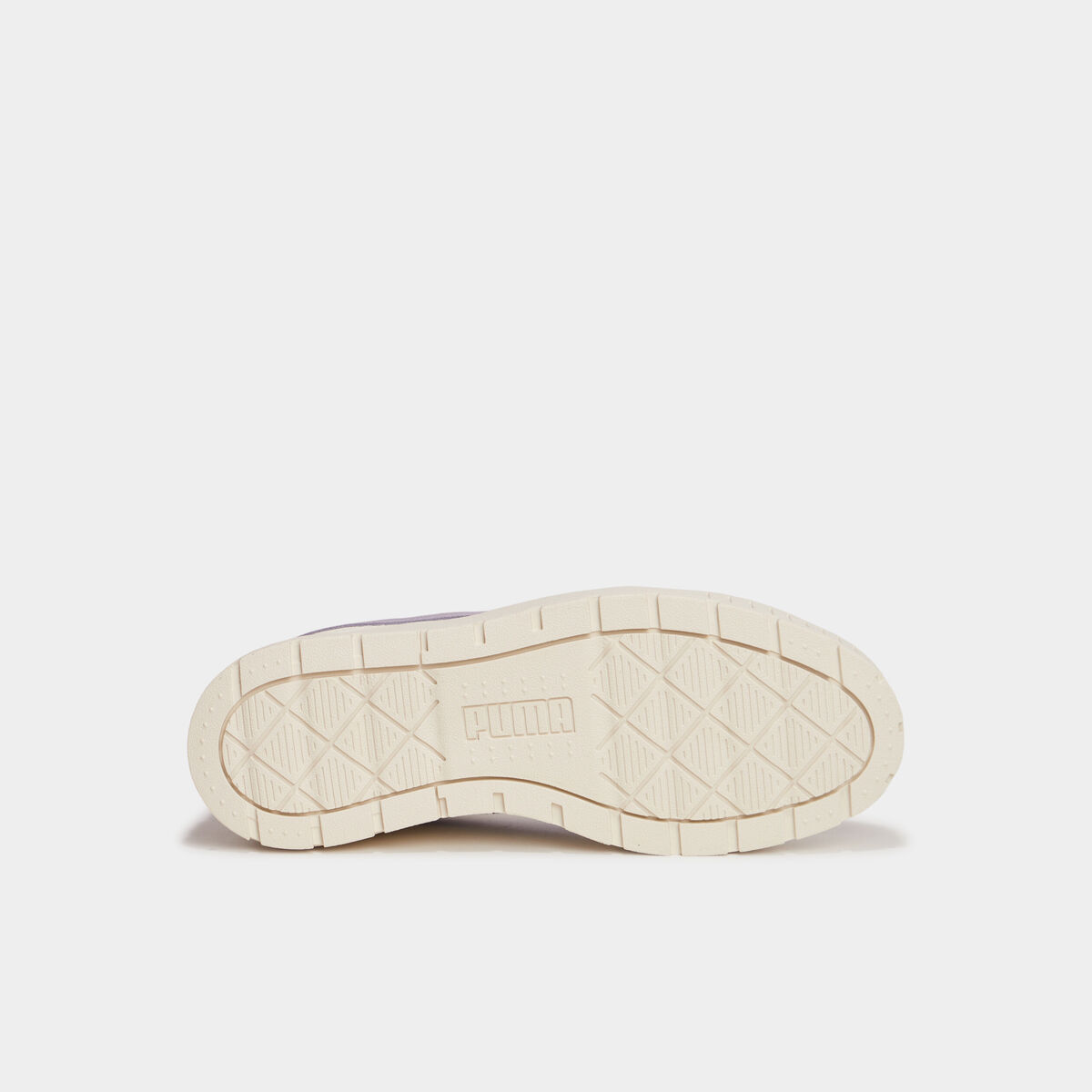 Tennis basses suédine en cuir Puma ivoire femme