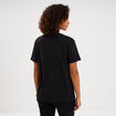 T-shirt &agrave; strass manches courtes coton noir femme