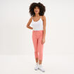 Pantalon capri slim twill 5 poches rose vif femme