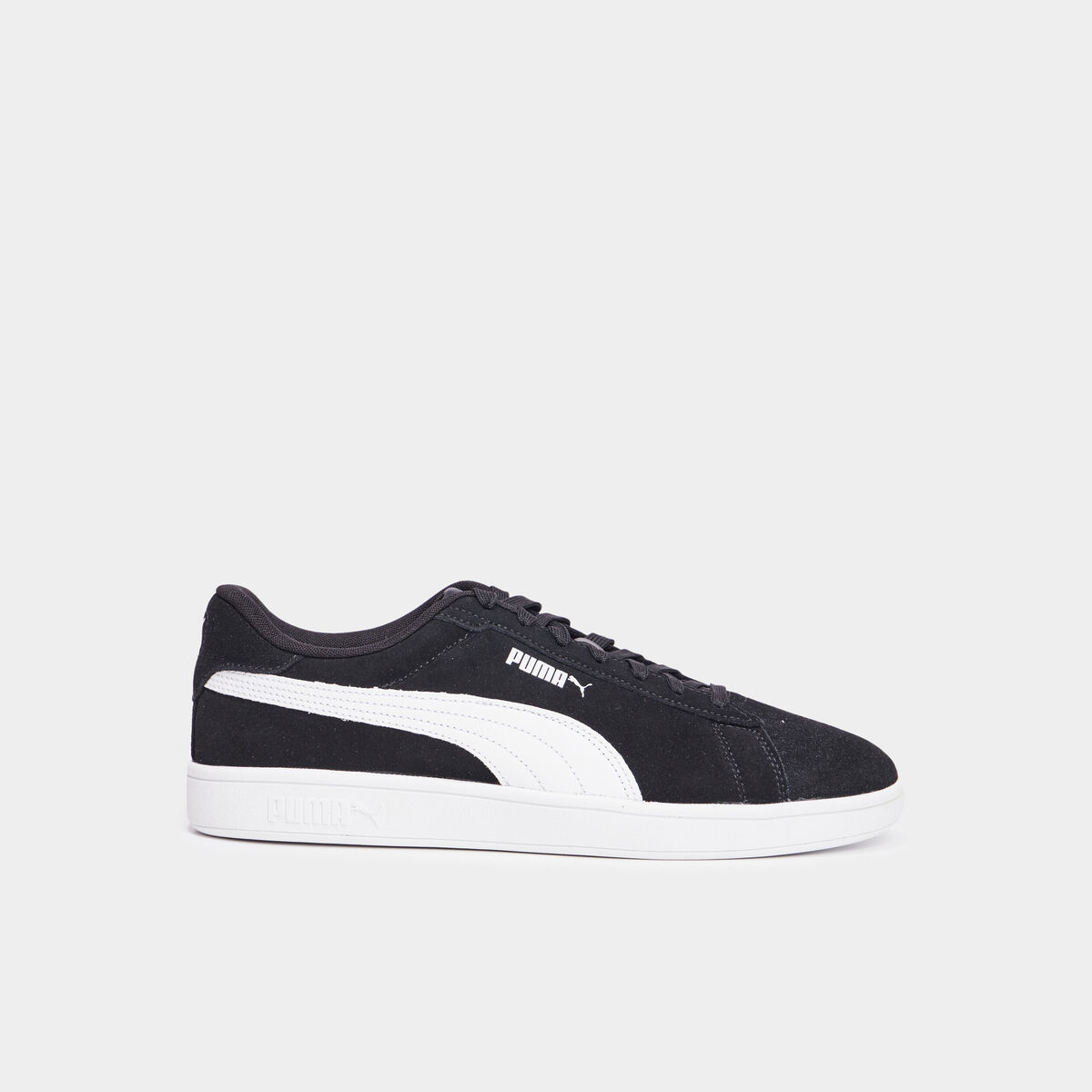 Tennis basses à lacets cuir Puma Smash noir homme