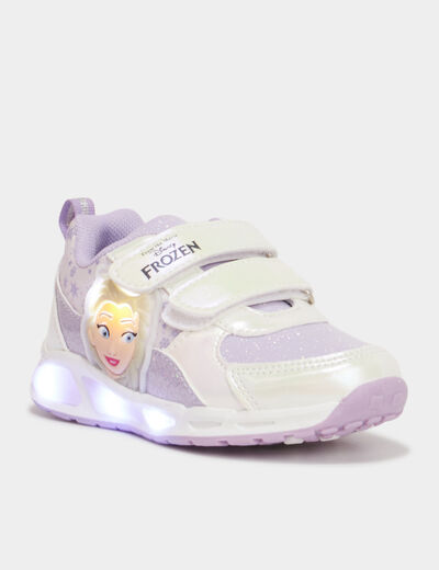 Baskets running lumineuses Frozen violet fille