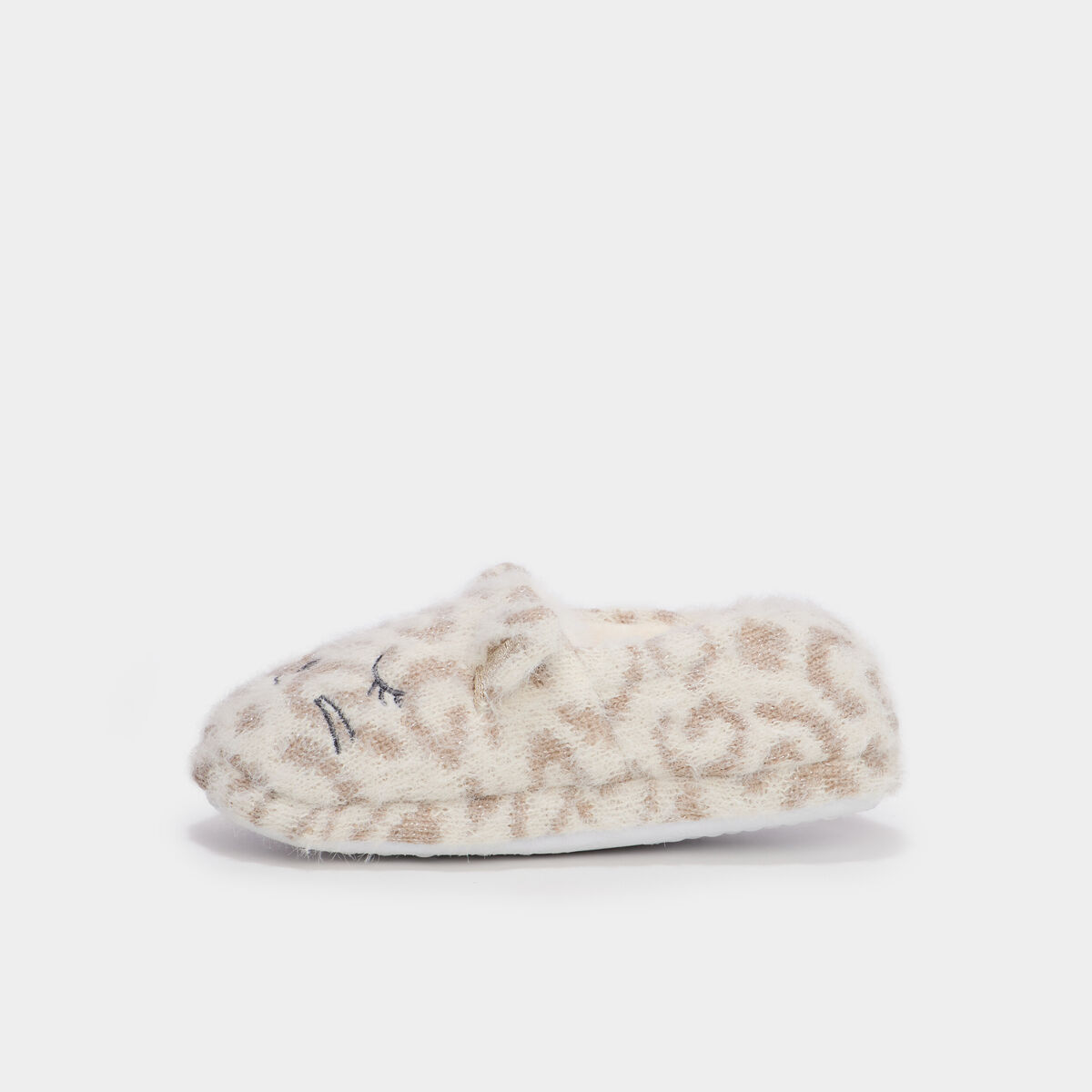 Chaussons doublure fausse fourrure sable fille