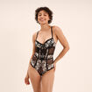 Body en dentelle noir femme