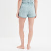 Bas de pyjama short détails dentelle vert femme