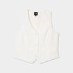 Veston sans manches blanc femme