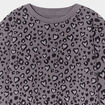 Sweat col rond manches longues gris foncé fille
