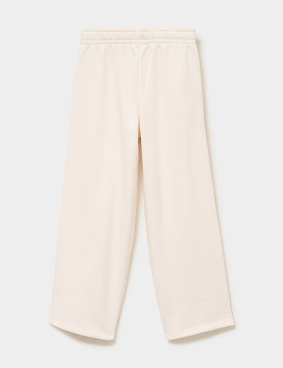 Pantalon de jogging wide leg creme fille