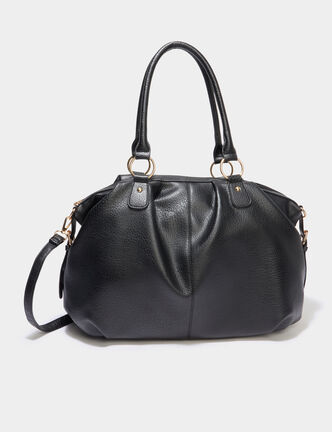 Sac &agrave; main avec bandouli&egrave;re amovible noir femme