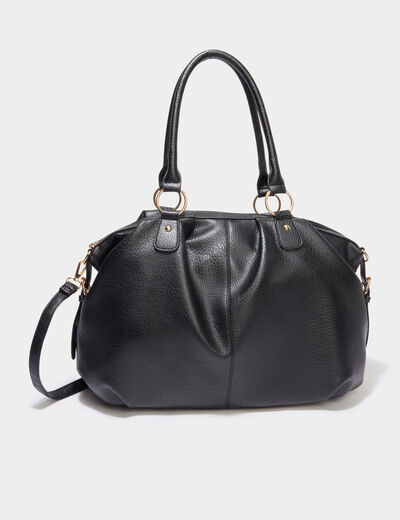 Sac &agrave; main avec bandouli&egrave;re amovible noir femme