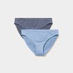 Lot 2 culottes sans couture bleu gris femme