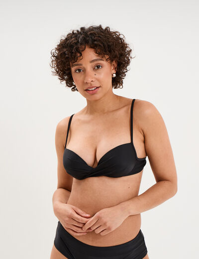 Haut de maillot de bain push up armatur&eacute; noir femme