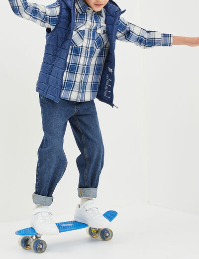 Chemise manches longues Creeks bleu garçon