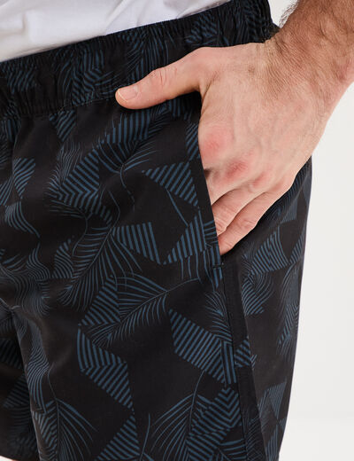 Short de bain noir homme