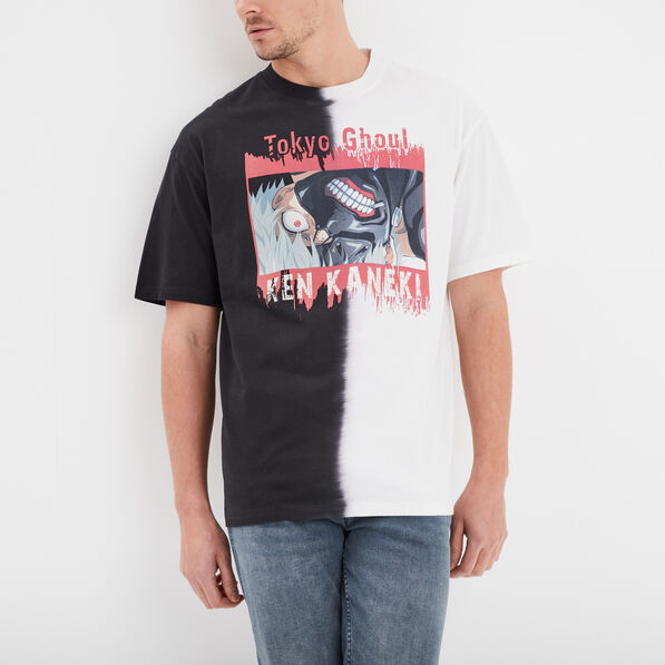 t shirt col rond tokyo ghoul kaneki multicolore homme T-shirt col rond Tokyo Ghoul Kaneki multicolore homme
