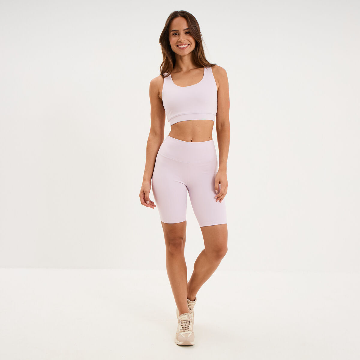 Brassi&egrave;re de sport dos nageur violet clair femme