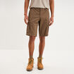 Bermuda short cargo poches &agrave; rabat coton marron fonc&eacute; homme